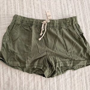 aerie Olive Green Drawstring Shorts